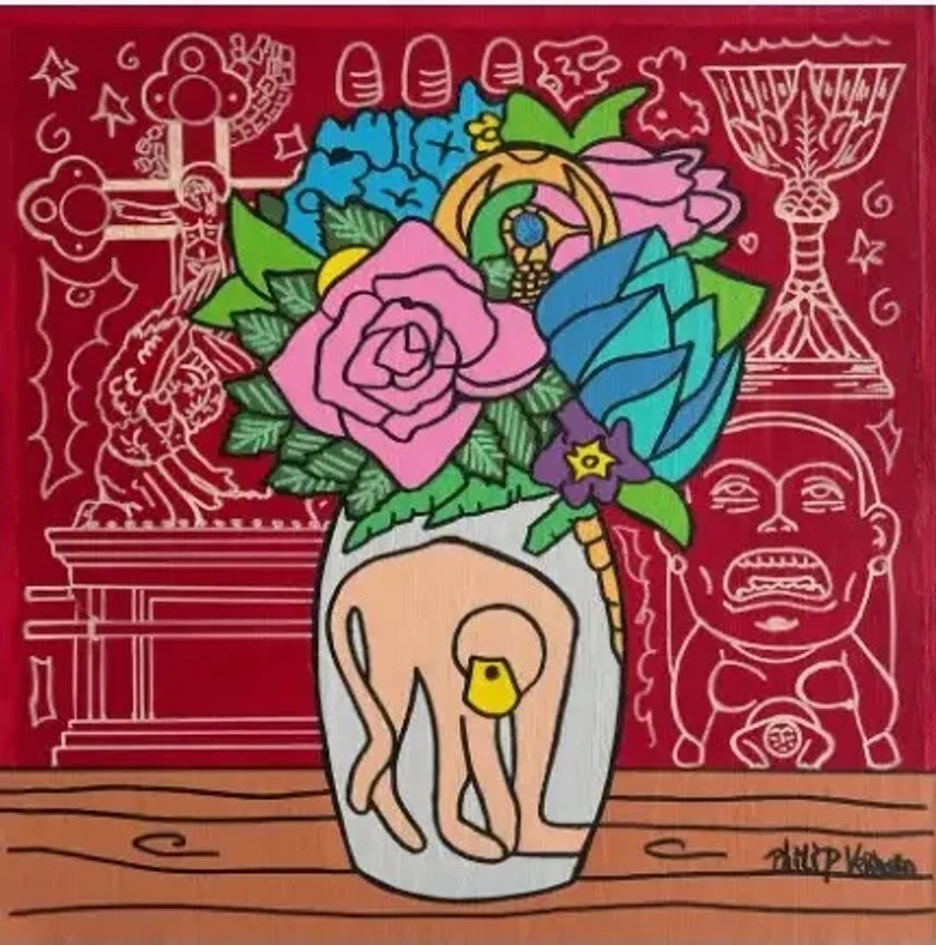 Dr. Jones — Acryl op canvas, 80 × 100 cm, 2024