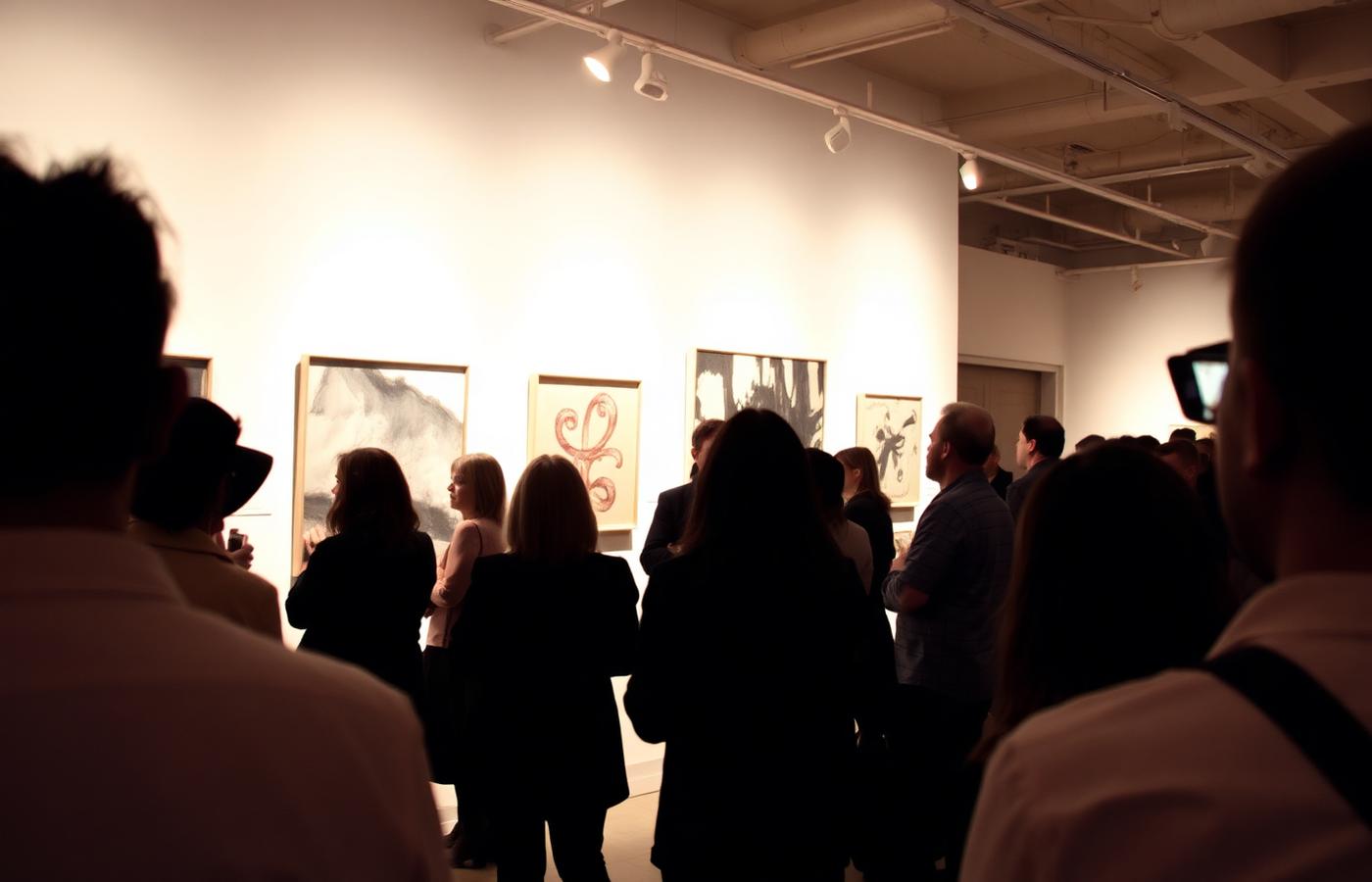 Opening van een expositie met werk van Philip Verhoeven